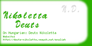 nikoletta deuts business card